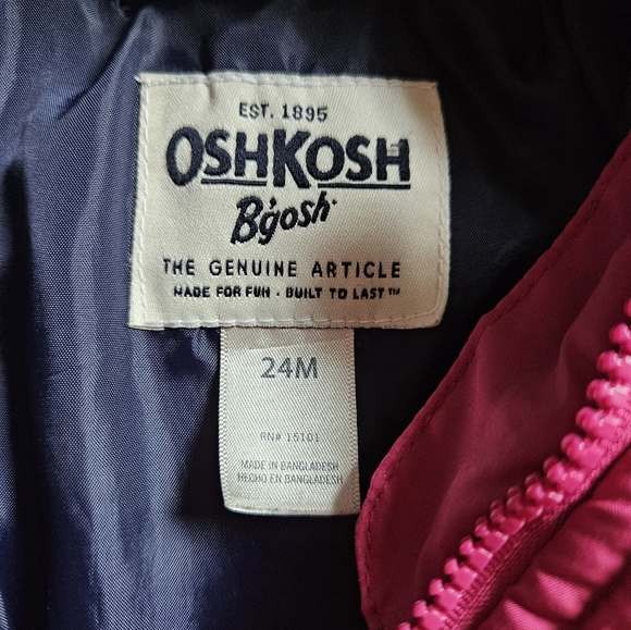 Girl's Oshkosh Winter Coat 2t - Picture 4 of 6
